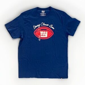 New York Giants '47 Brand Stoney Clover Lane Men's Graphic Shirt, Jetty Blue, XL